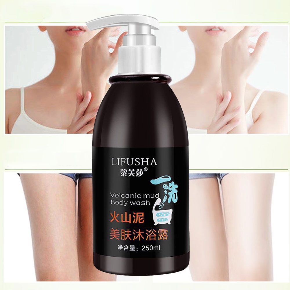 LIFUSHA Volcanic Mud Body Wash Whitening Bath 250ml Shower Whitening