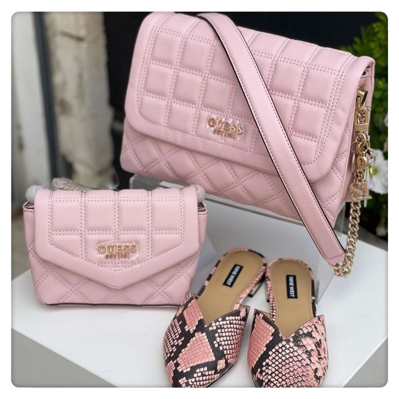 🇲🇾🔥READY STOCK MALAYSIA🔥GUESS KAMINA Women's Flap bag Sling bag Quilted