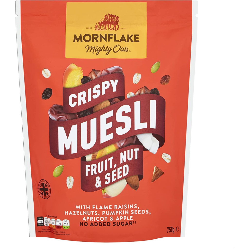 Mornflake Mighty Oats Crispy Fruit Nut and Seed Muesli Shopee Malaysia