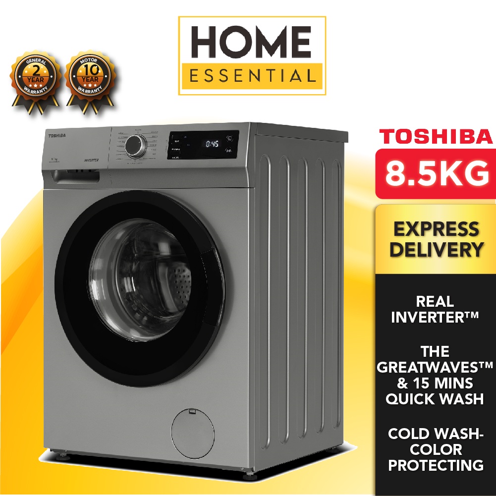 Toshiba 8.5KG Inverter Front Load Washing Machine TWBH95S2M Washer