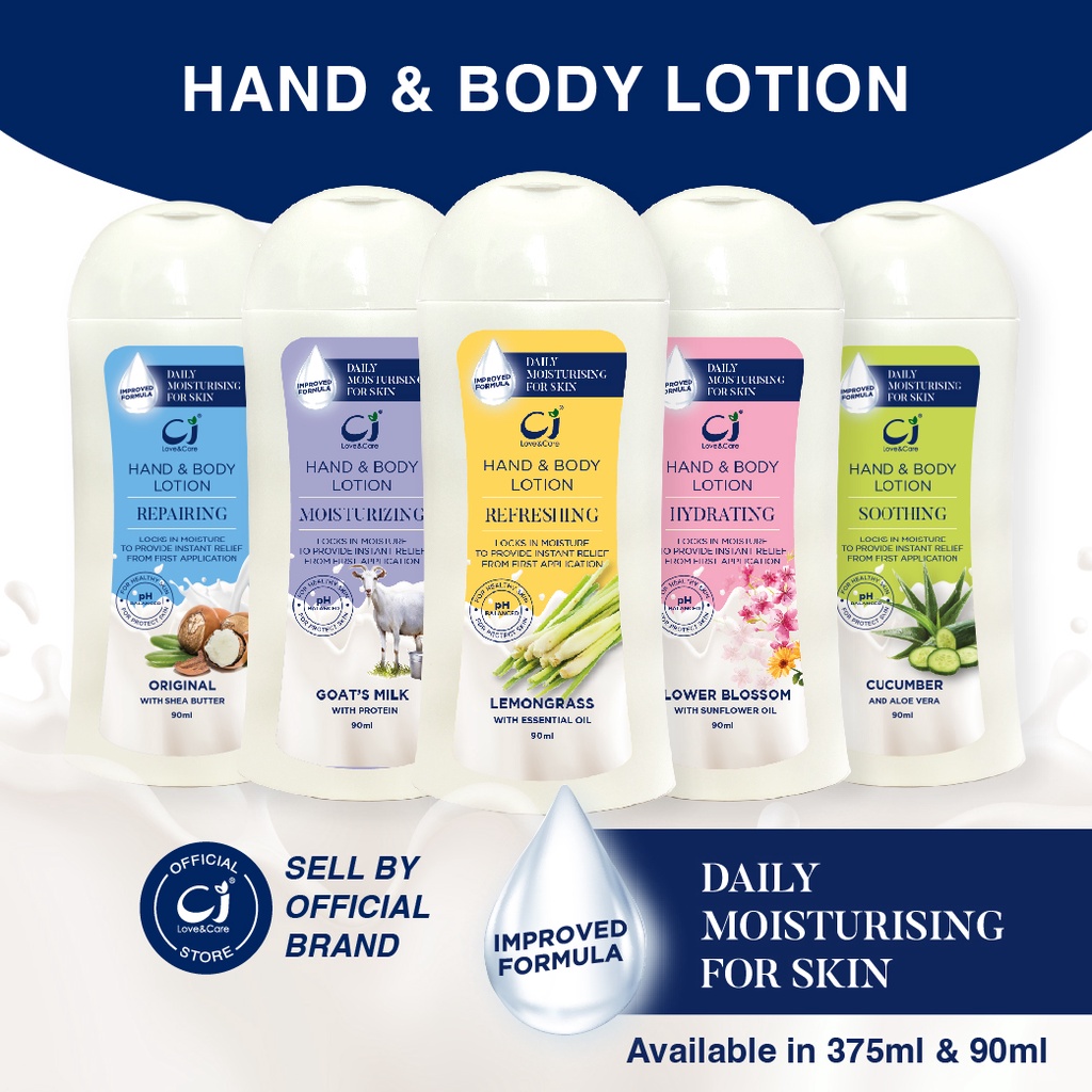 CJ HAND & BODY LOTION 90 ML IMPROVED FORMULA (5 Variants) Shopee Malaysia