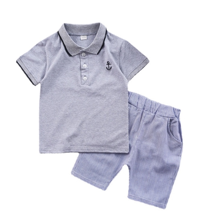 Soffny Baby Boy Set Polo Shirt + Shorts Pants Boys Clothing Infant Suit