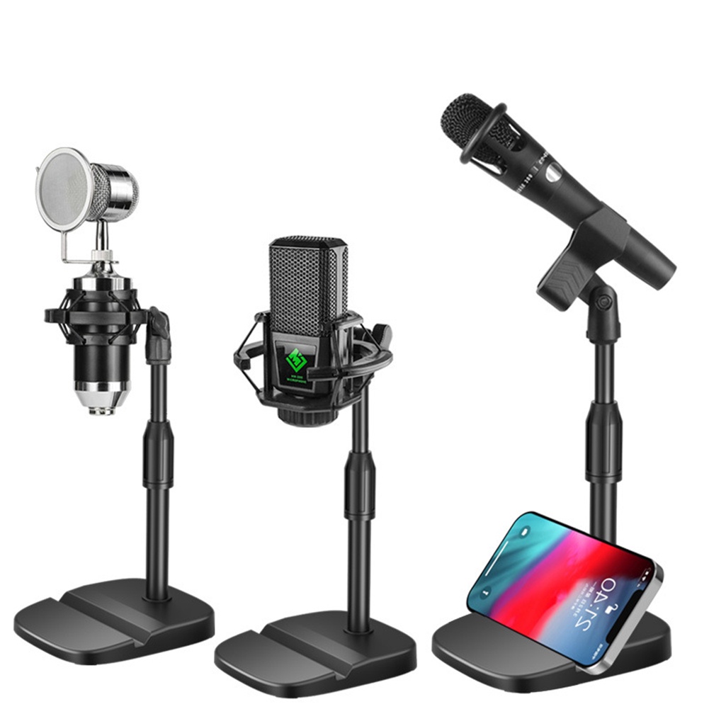 Adjustable Desktop Microphone Stand Enhanced Tabletop Mic Stand with