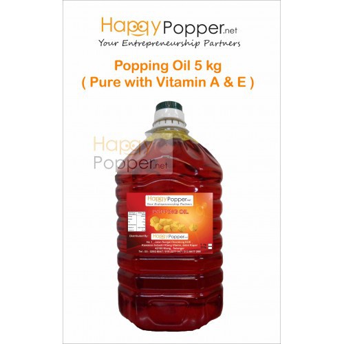 Happypopper Minyak Popcorn Popping Pop corn oil 5kg ( Pure with Vitamin