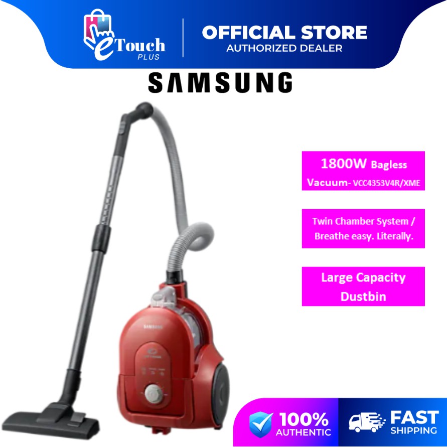 Samsung 1800W Bagless Vacuum Cleaner Twin Chamber System VCC4353V4R