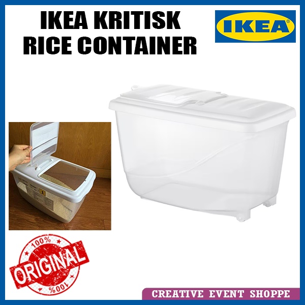 IKEA KRITISK Dry Food Jar With Lid Rice Storage Rice Container Bekas