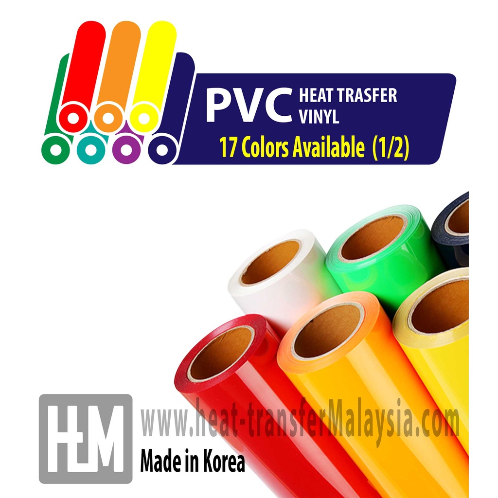 Korea PVC Heat Transfer Vinyl HTV / Heat Press Vinyl / Thermal Transfer Film Shopee Malaysia