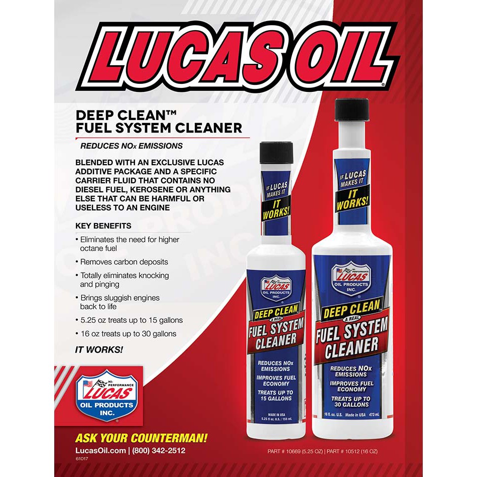 LUCAS OIL Deep Clean Fuel System Cleaner Fuel Injector Cleaner (473ML
