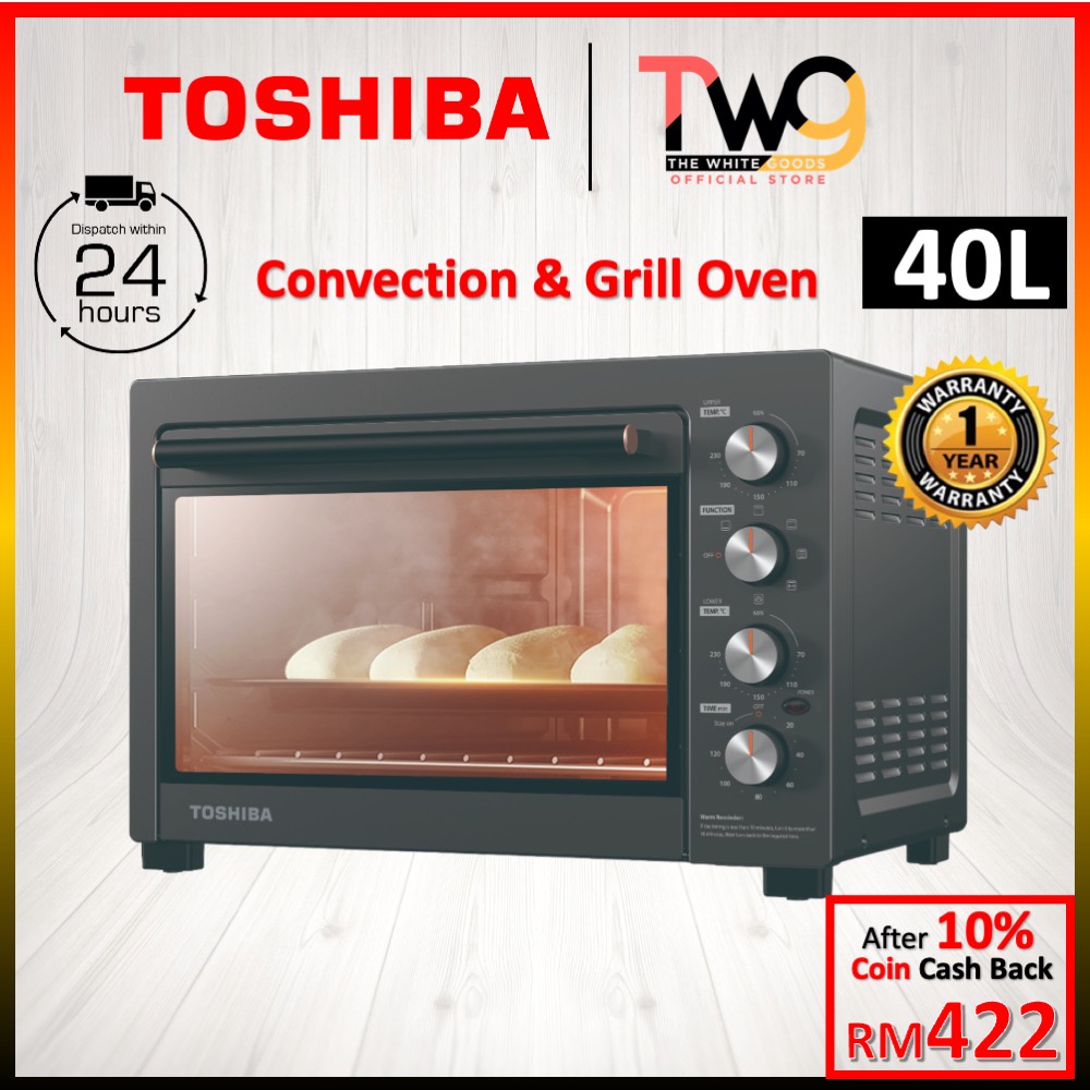 Toshiba 40L Toaster Oven With Convection & Rotisserie Function TL