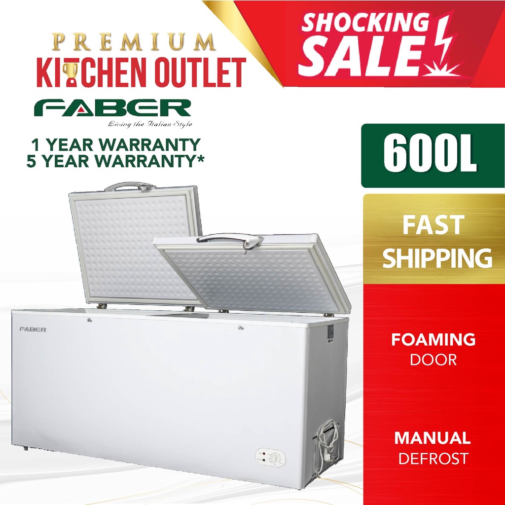 Faber 600L Chest Freezer Fridge Direct Cooling System FZF628(N