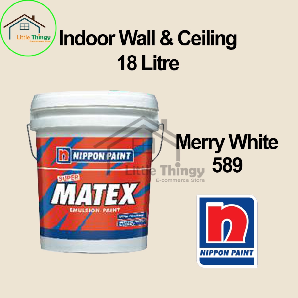 18L Nippon Super Matex Merry White 589 Indoor Wall & Ceiling Paint Cat