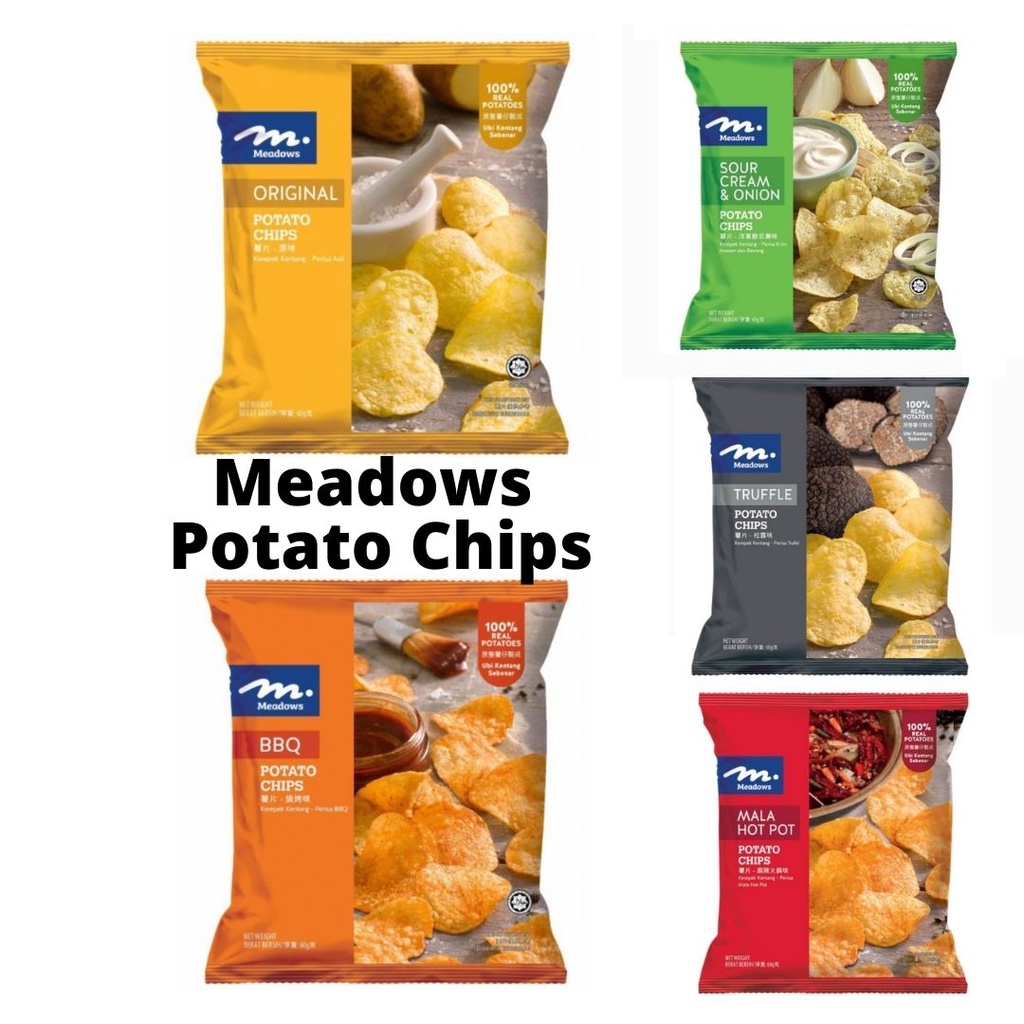 [ MEADOWS ] TRUFFLE POTATO CHIPS 60G READY STOCK & HALAL Shopee