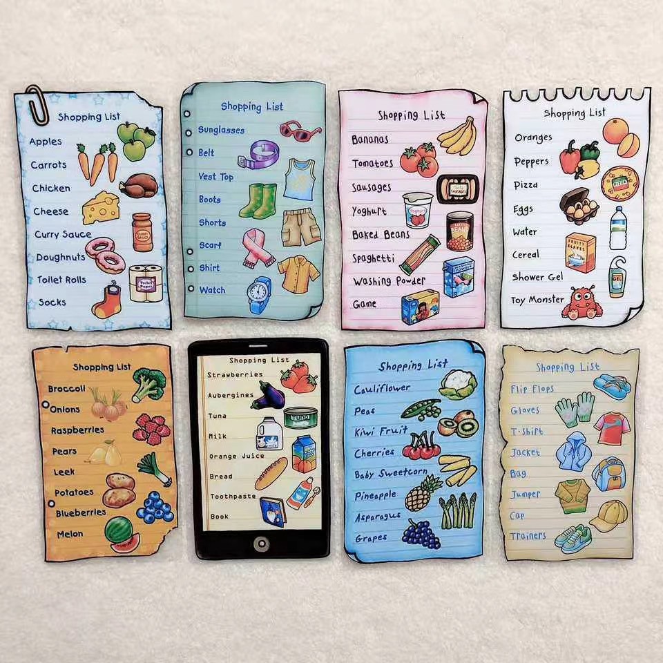 Printable Shopping List Board Game for kid Shopee Malaysia