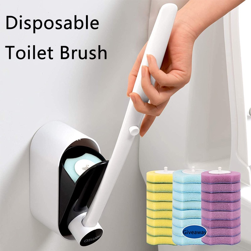 (READY STOCK) New Version Disposable Toilet Bowl Cleaner Brush Wall