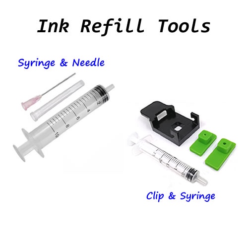Canon Refill Tools / Ink Suction Tools / Ink Pumping Tools for Ink Cartridge Refill (Clip