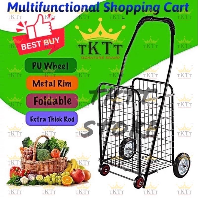 TKTT Epoxy Metal Market Cart/ Shopping Cart/ Trolley/ Troli Pasar