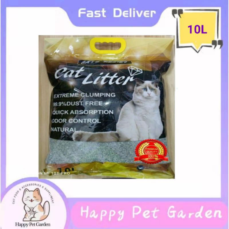 Cat's Relief Charcoal Clumping Cat Litter 10L/ Diamond Arang Cat Litter