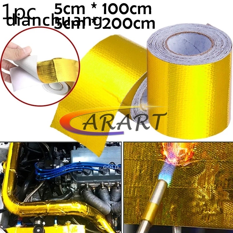 Reflect Thermal Tape Air Intake Heat Insulation Shield Wrap Car Exhaust