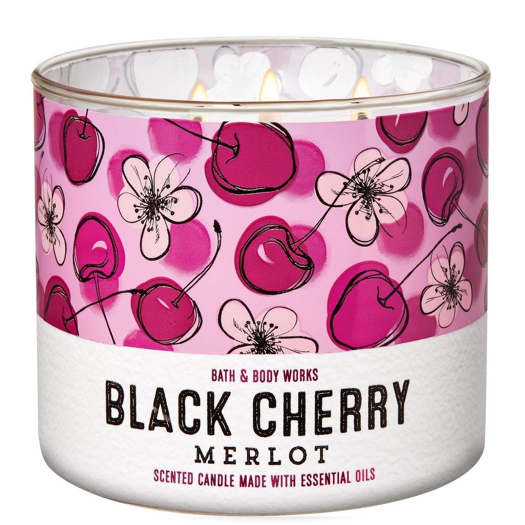 Bath & Body Works Black Cherry Merlot Scented Candle 3 Wick 14.5 OZ