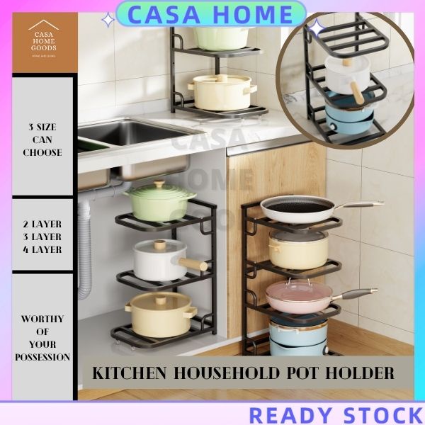 MultiPurpose Stainless Steel Pot Rack Under Sink Rack Kitchen