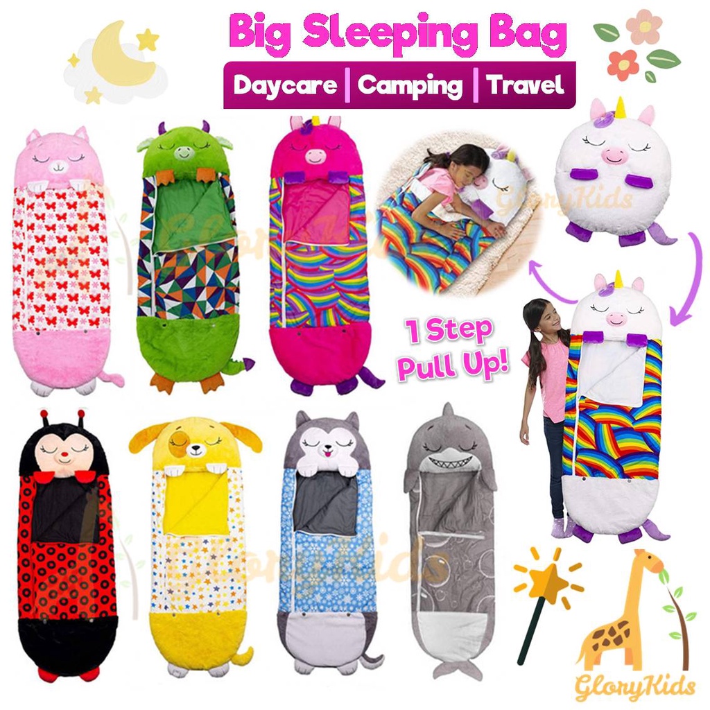 Happy Nappers Nursery Sleeping Bag Kids Sleeping Bag with Pillow Tilam Travel Budak 睡袋兒童