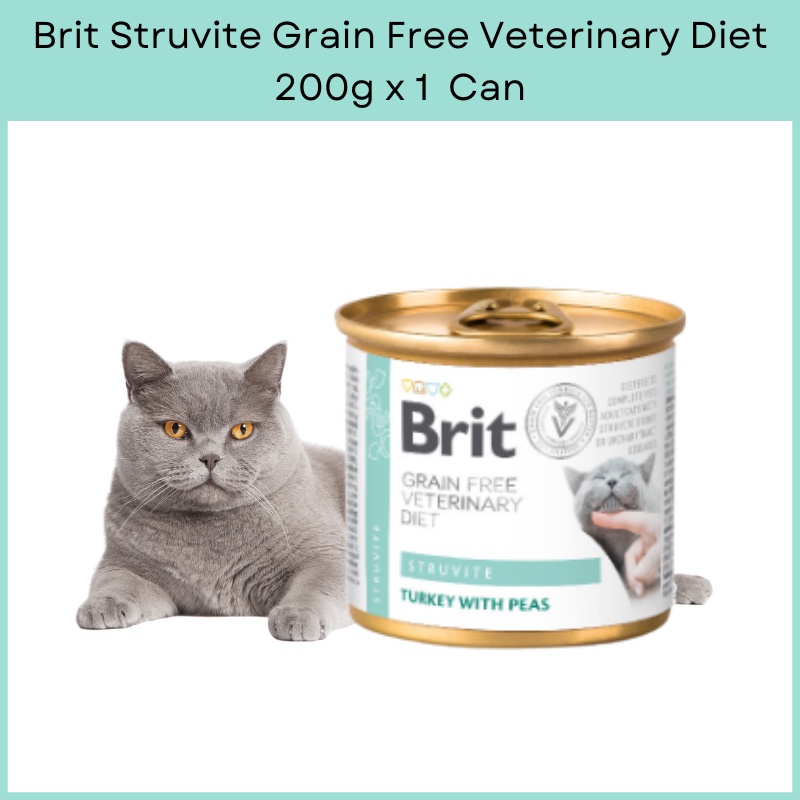 BOOP Brit Veterinary Diet Struvite Turkey With Peas Cat Canned 200G