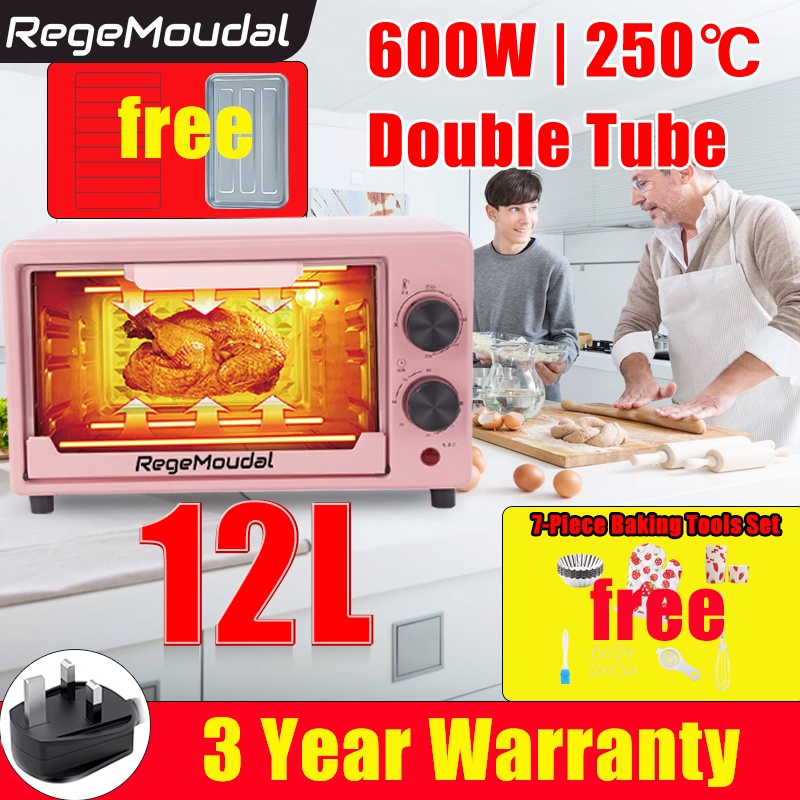 [Malaysian Spot]🔥ketuhar12L Mini MultiFunction Electric Oven Double