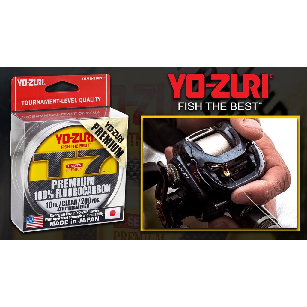 Yo Zuri T7 Premium 100 Fluorocarbon Main Line 200yds Shopee Malaysia