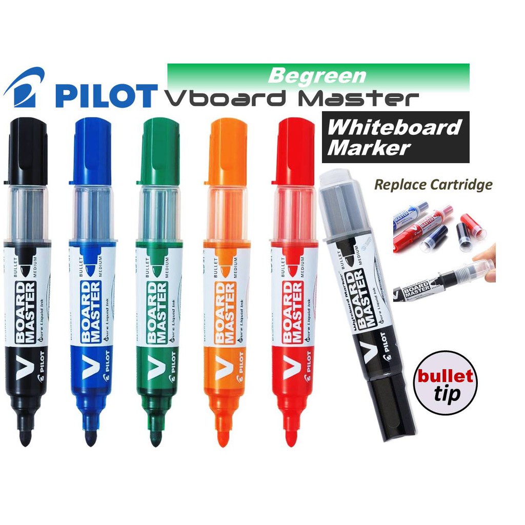Whiteboard Marker Pen Pilot VBoard Marker Pen Refillable Medium Tip