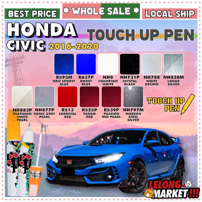 Touch Up Pen HONDA CIVIC 20162020 All series color DIY Pro paint