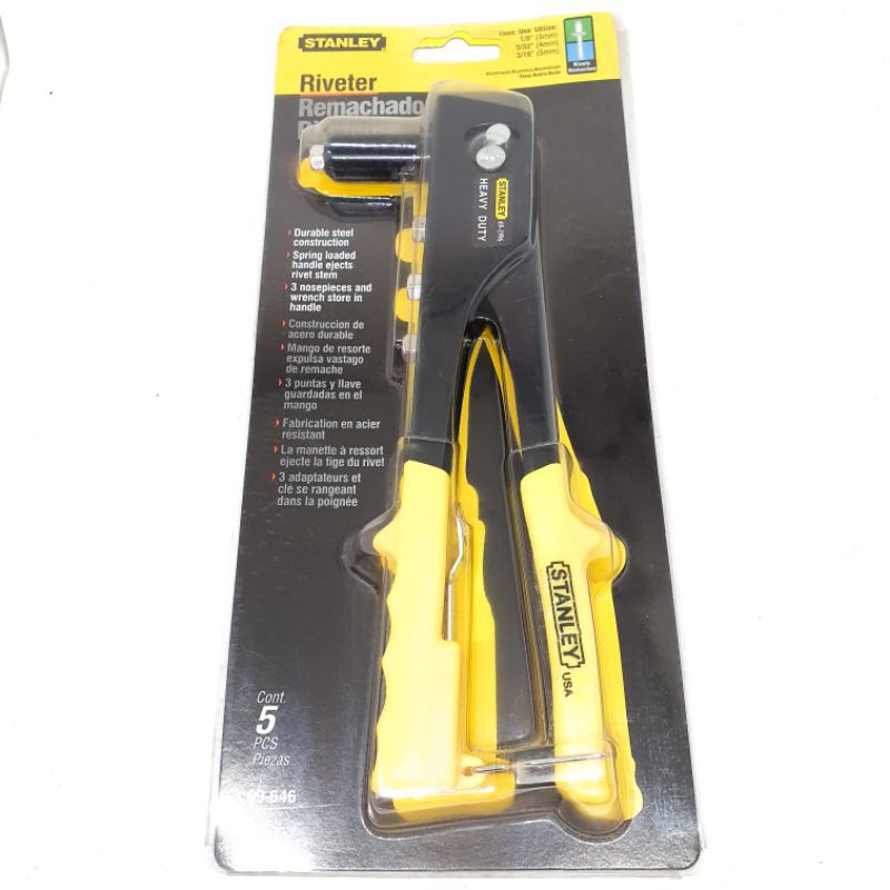 Stanley Yellow Black Rivet Crimping Pliers Shopee Malaysia