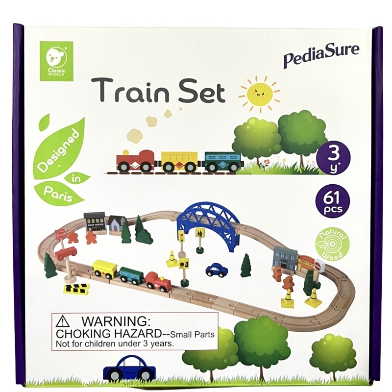 Pediasure Wooden Toy Train Track/Set 61pcs Shopee Malaysia