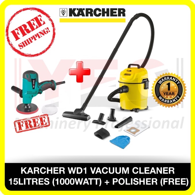 KARCHER WD1 Wet & Dry Vacuum Cleaner 15L 1000W CAR WASH Shopee Malaysia