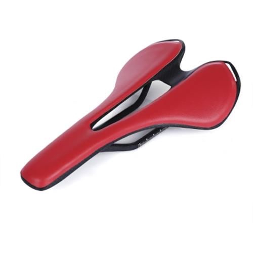 BIKE CARBON FIBER LEATHER ULTRALIGHT SEAT CUSHION SADDLE (RED) Shopee