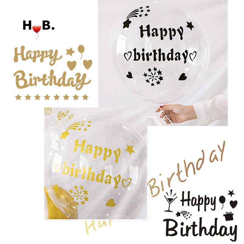 STICKER BOBO GLITTER SHINNY HAPPY BIRTHDAY BALLOON STICK Shopee Malaysia