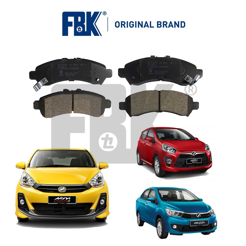 FBK Disc Brake Pad Front Perodua Axia / Bezza / Myvi 2nd Gen Lagi