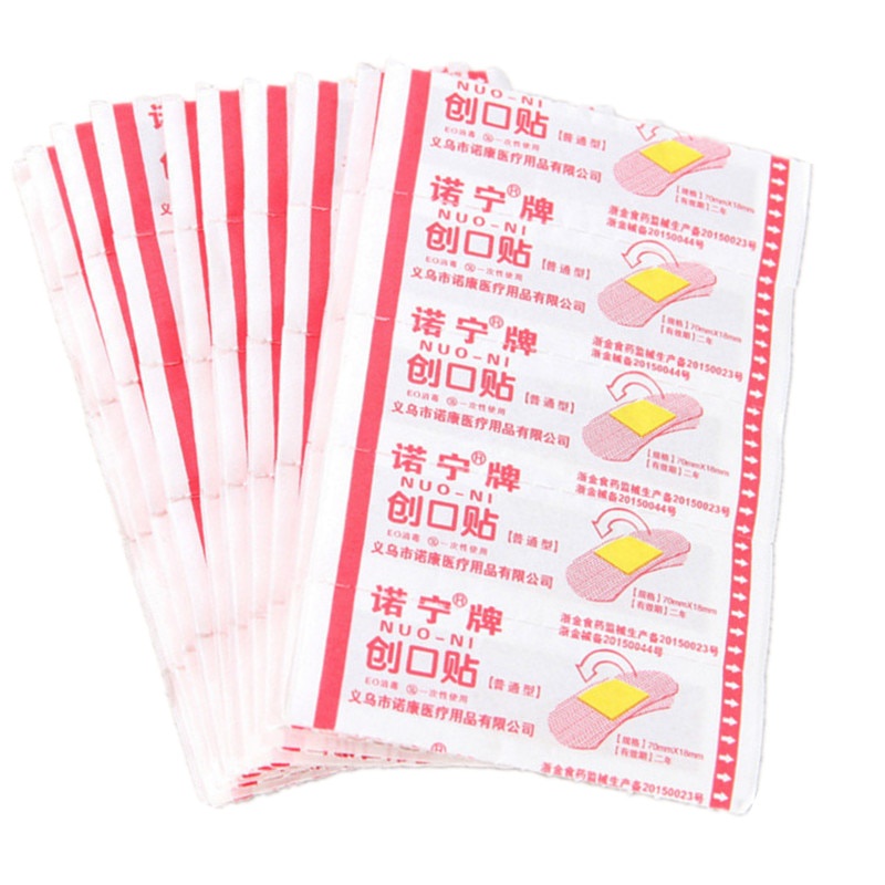 50pcs Waterproof First Aid Woundplast Breathable Medical Adhesive