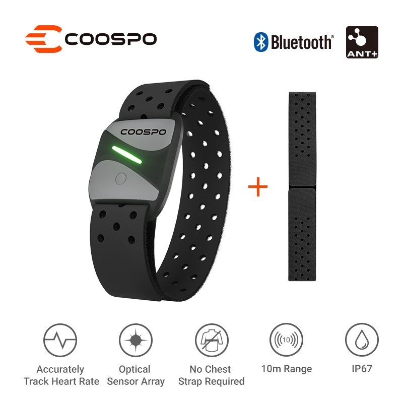 CooSpo HW807 Armband Heart Rate Monitor Bluetooth 5.0, ANT+ Waterproof