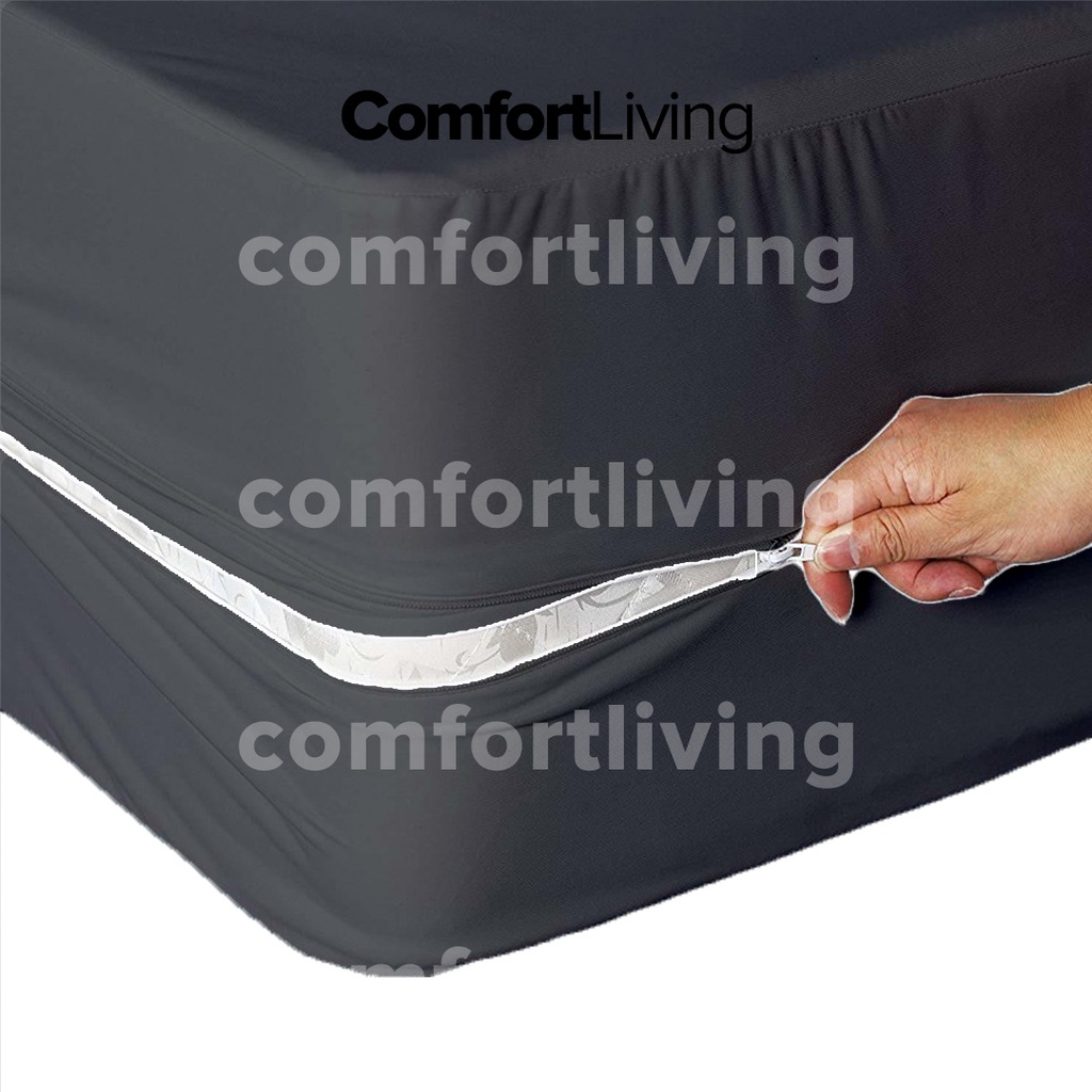 Single Mattress Cover with zip foldable (4inch) bedsheet zip cover