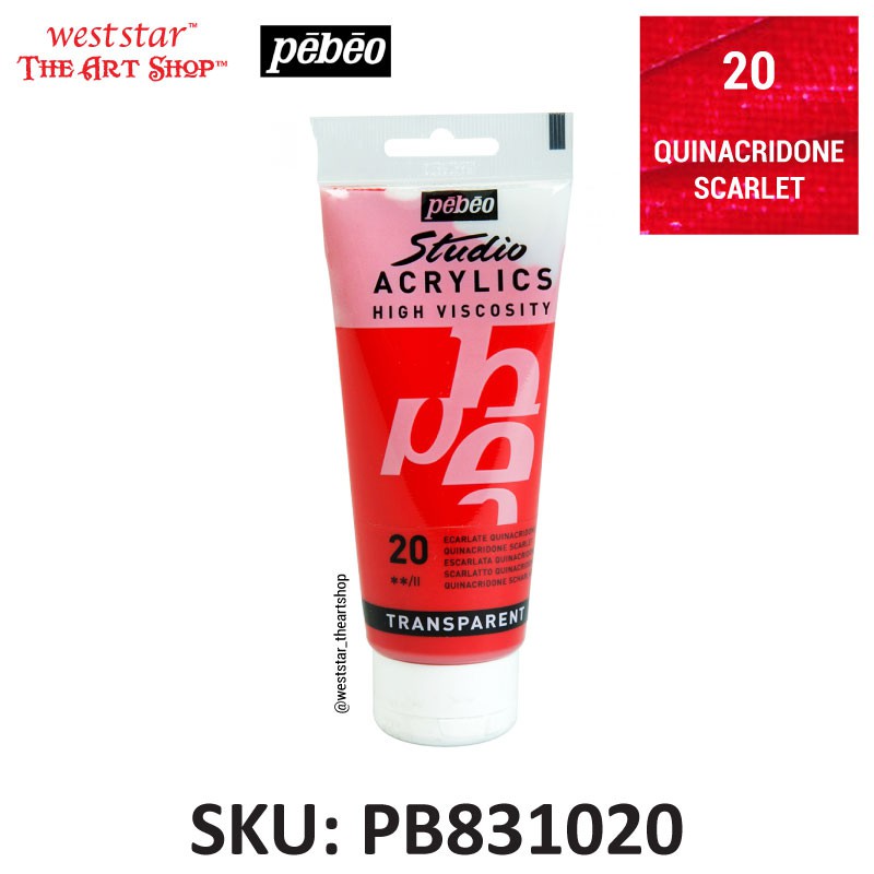 [WESTSTAR] PEBEO Studio Acrylic Paint 100ml Fine Acrylic Colour Non