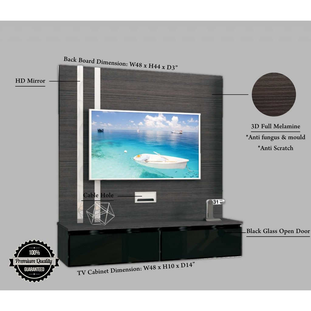 MX(352) 4ft Wall Mounted TV / TV Dinding Shopee Malaysia