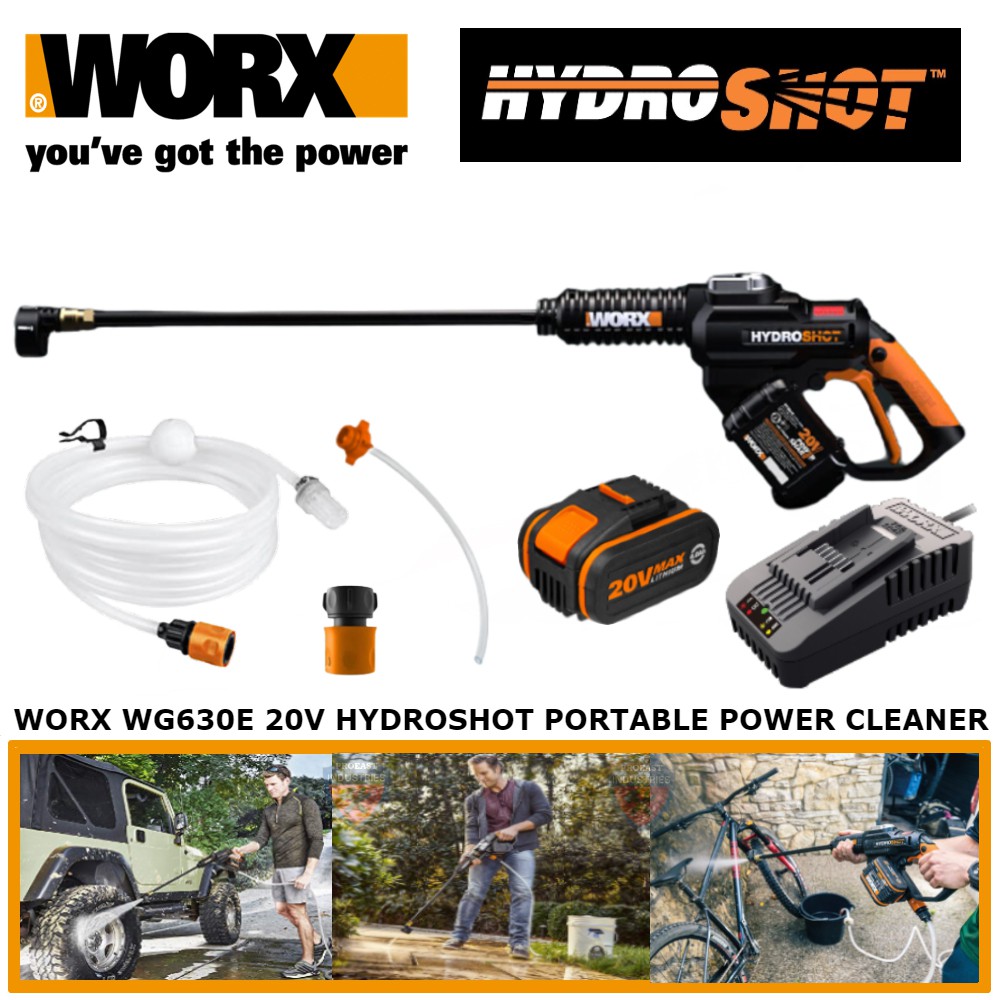 WORX WG630E 20V 4.0Ah Cordless Hydroshot Portable High Pressure Cleaner