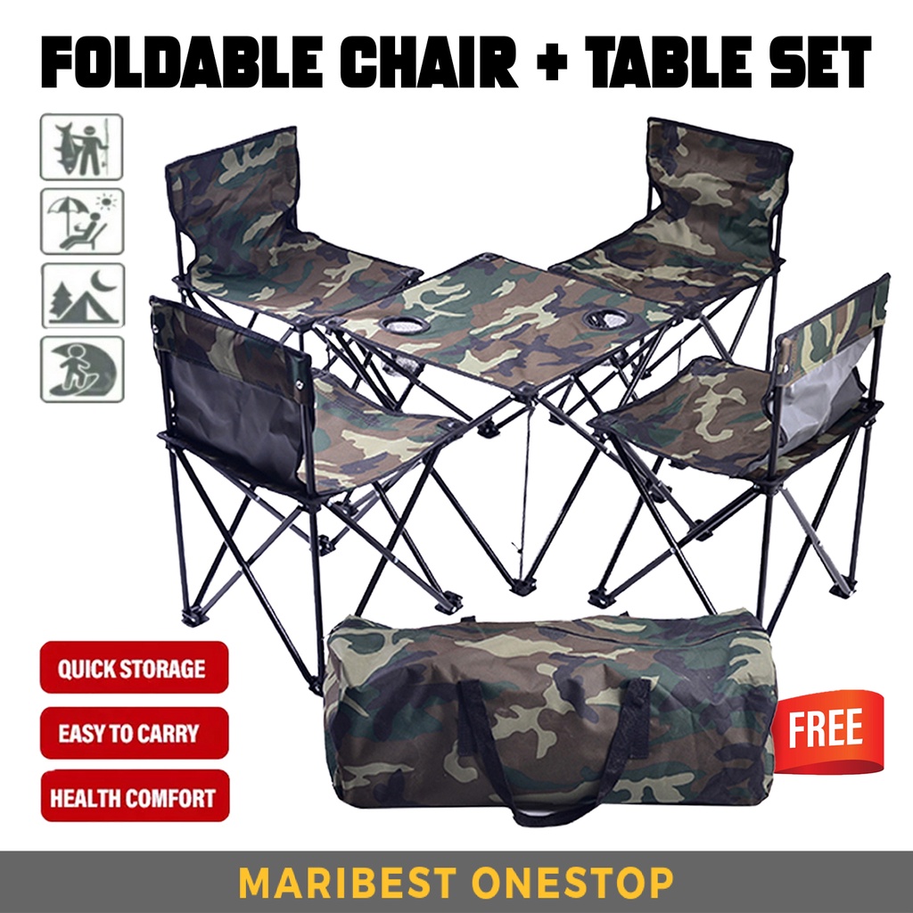 Camping Chair and Table Set Meja Kerusi Camping Chair Foldable Camping