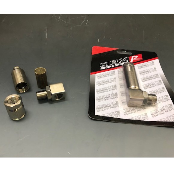 OBX Racing MINI Catalytic Converter 90 Degree Exhaust Oxygen O2 Sensor adapter spacer extender