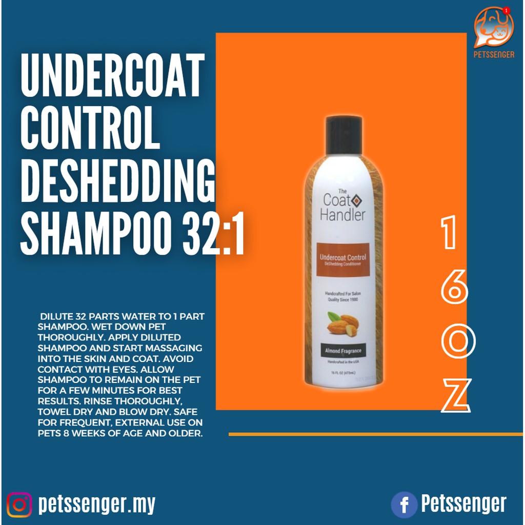 The Coat Handler Undercoat Control DeShedding Shampoo 321 16oz(476ml