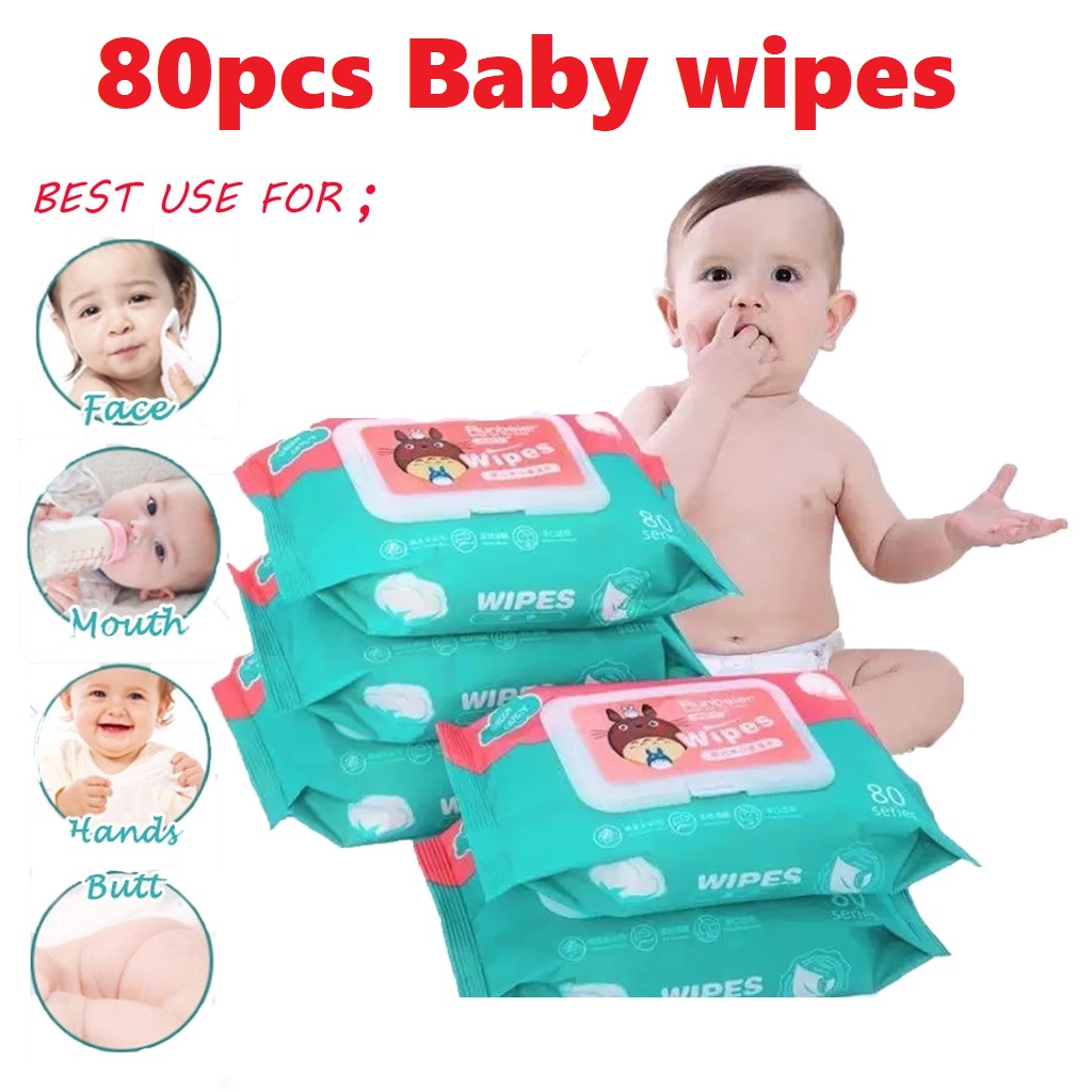 ARDIGI 80pcs Baby Wet Wipes Water Hypoallergenic (NonAlcohol) Babies