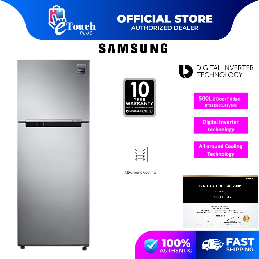 Samsung 2 Door Inverter Refrigerator Top Mount Freezer With Twin