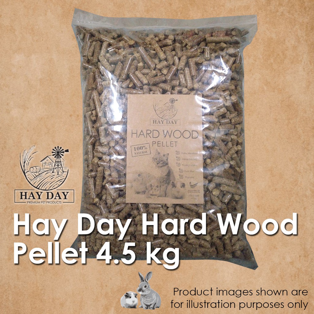 Hay Day Premium Hard Wood Pellet (4.5 kg) Pet Litter / Bedding for Cats