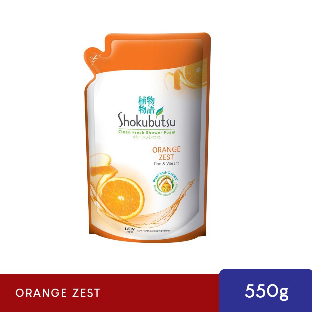 Shokubutsu Shower Foam Orange Zest 550g Shopee Malaysia