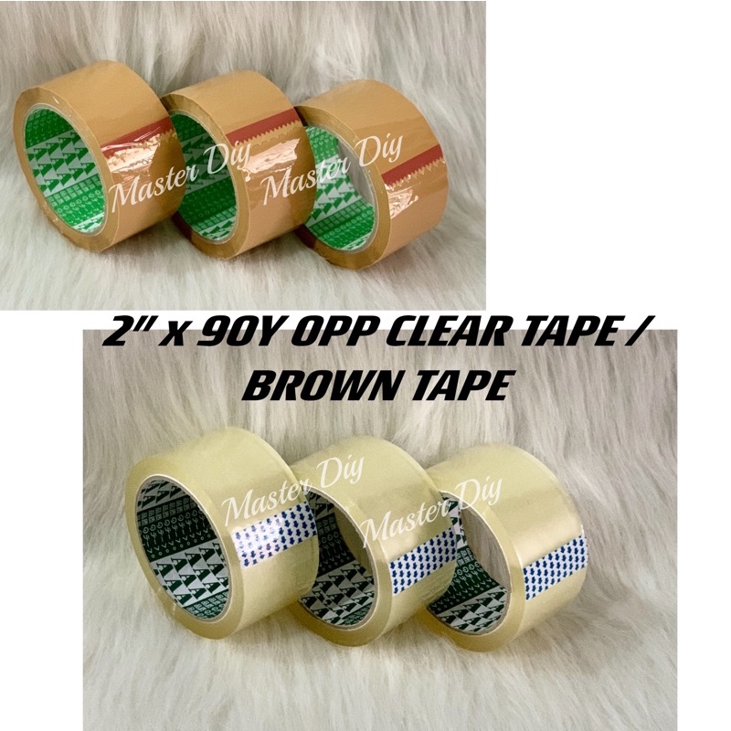 ‼️READY STOCK‼️2” x 90Y OPP CLEAR TAPE / BROWN TAPE / CARTON PACKING